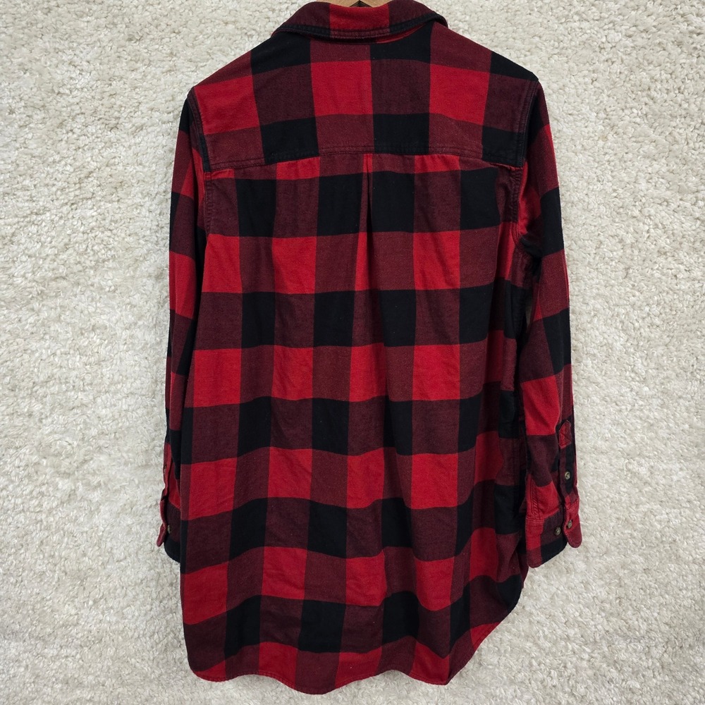 Carhartt Rugged Flex Flannel Shirt Womens 1X Red‎ Black Buffalo Plaid Workwear - Picture 5 of 12